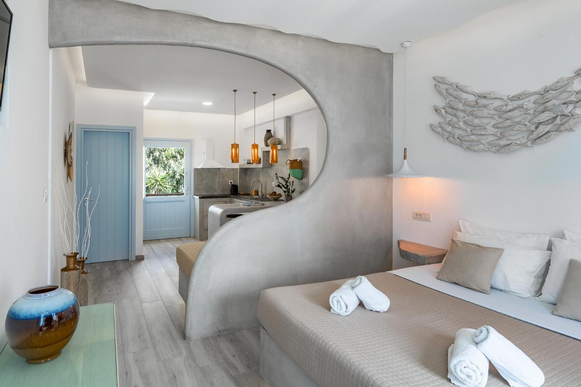 Light Blue Window Kamari Apartment ภายนอก รูปภาพ